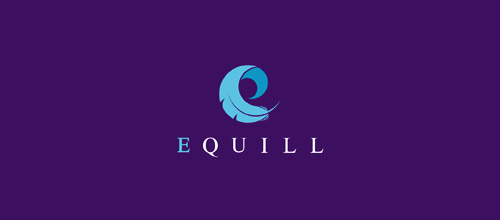 quill feather logo design