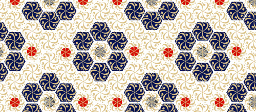 hexagon arabesque patterns