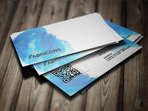 creative watercolor business card