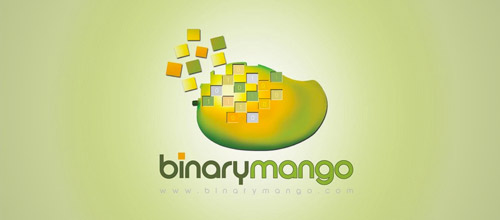 binary mango logo design