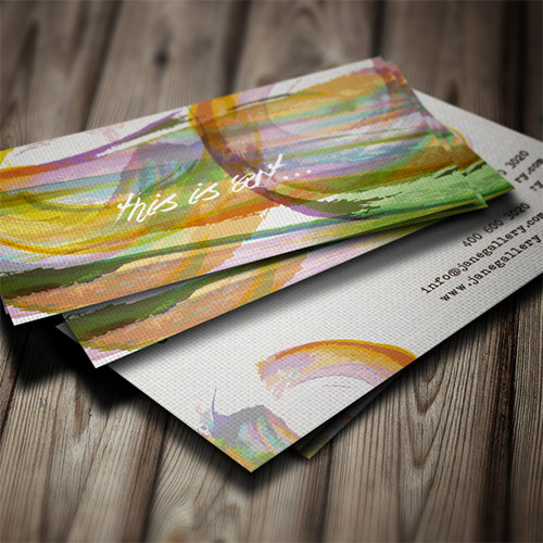 beautiful watercolor business card