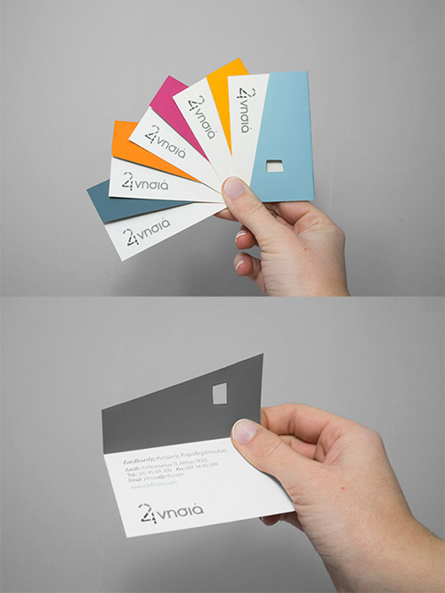 corporate folded business card