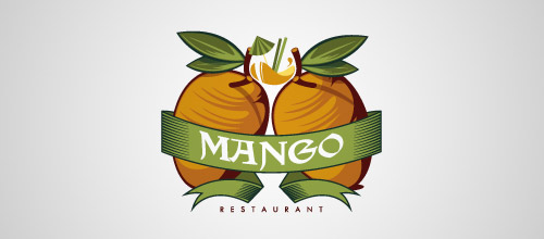 mango restaurant logo design