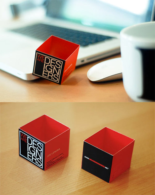 designers folded business card