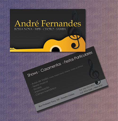 business card music