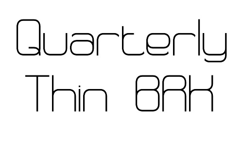 quarterly brk free thin fonts