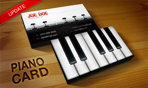 piano business card
