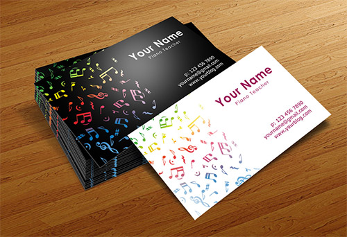 musician business card templates