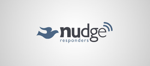 nudge responders logo design