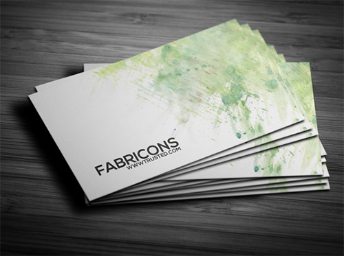 watercolor corporate business card