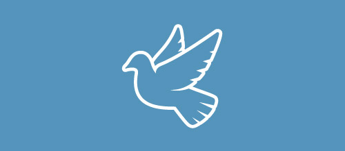 white dove logo design