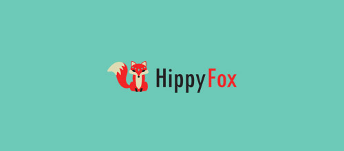 hippy fox logo design
