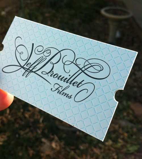 brouillet business card textured