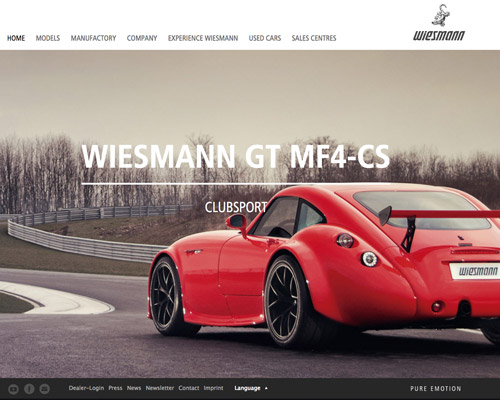 wiesmann automotive website design