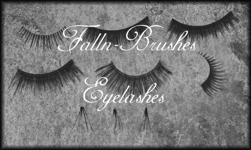 free eyelash photoshop brush set