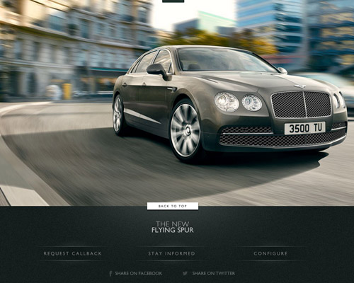 Bentley flying spur car website design