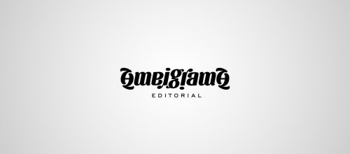 ambigrama editorial logo design