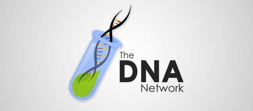 The DNA network tube logo design
