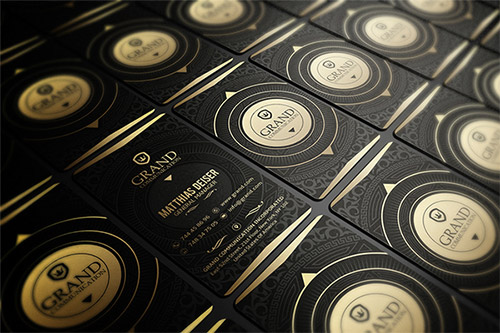 nice gold business card