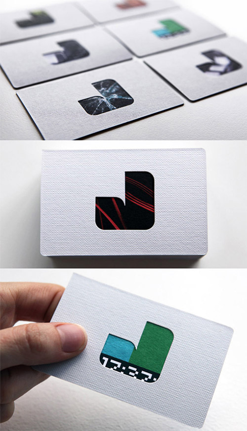 textured business card design