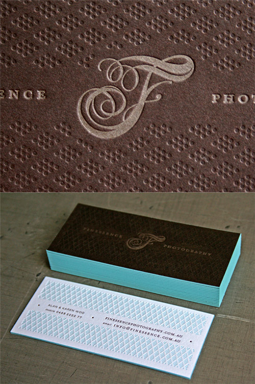 typography textured business card