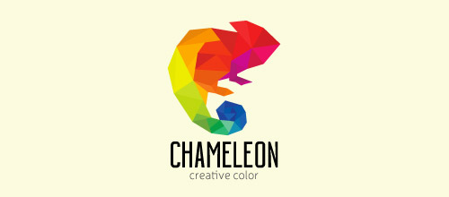 colorful chameleon logo design