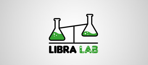 libra lab tube logo design
