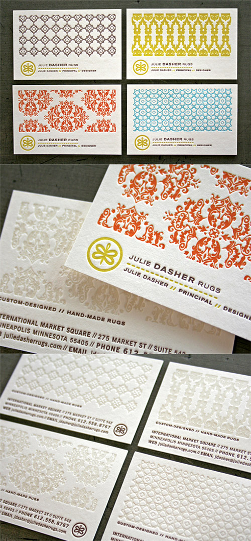 pattern textured business card