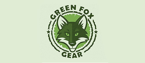 green fox logo design
