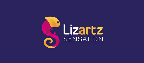 lizarts chameleon logo design