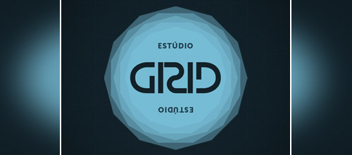 estudio grid ambigram logo design