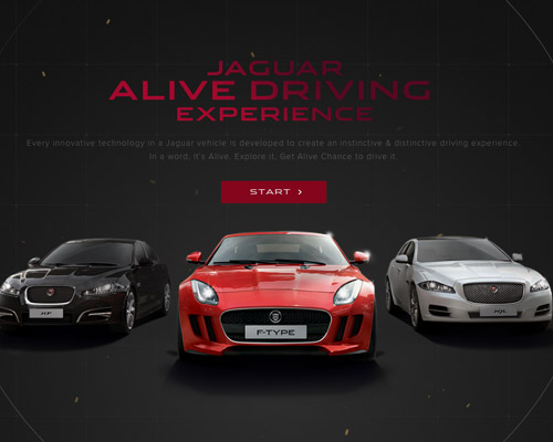 jaguar automotive website design