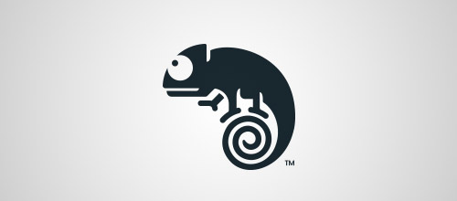 chameleon studious logo design