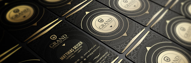 A Collection Of Elegant Business Cards With Gold Designs