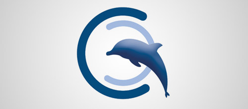 cross culture transitions dolphin logo design
