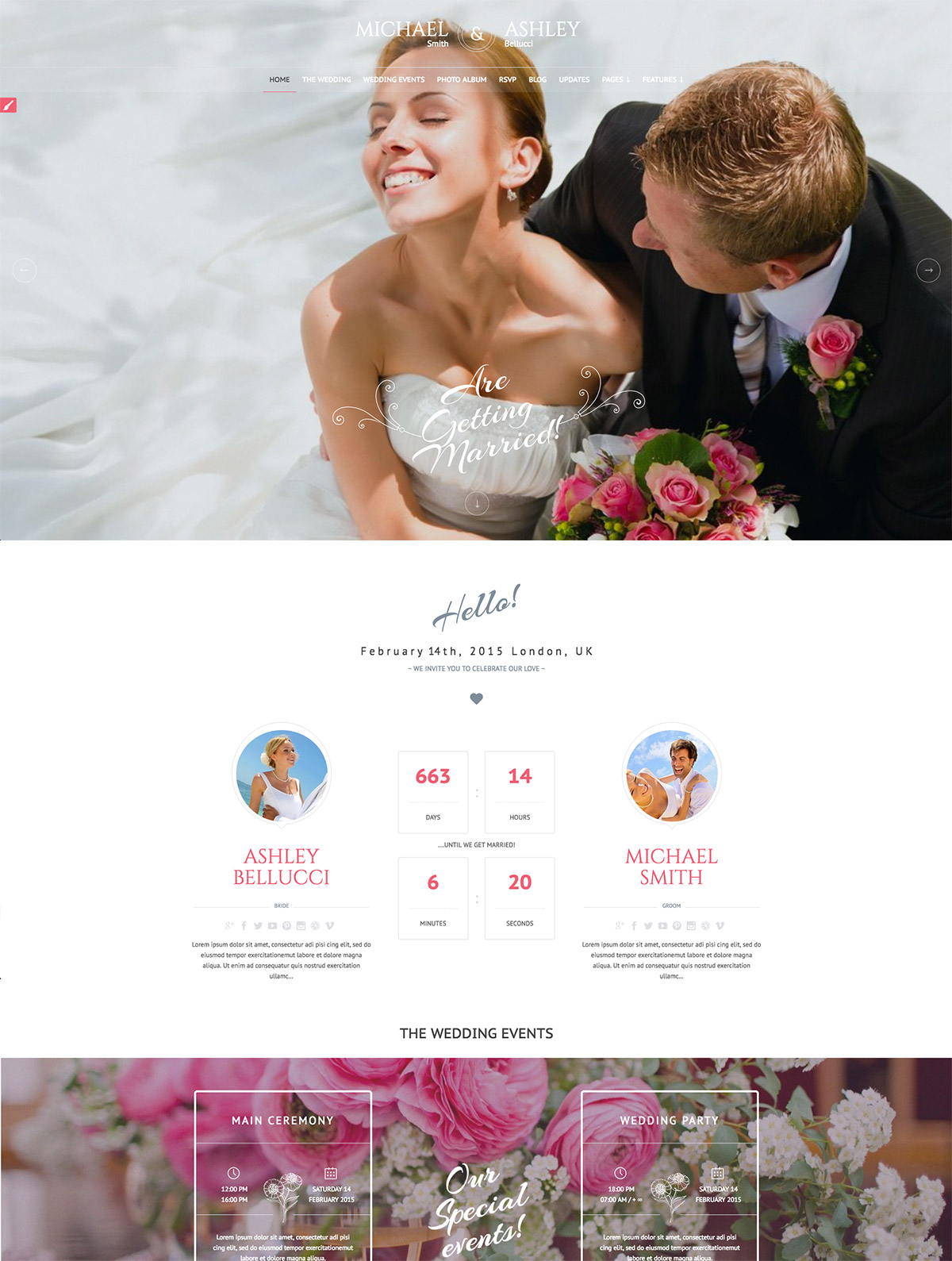 honeymoon wedding responsive theme