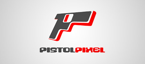 pistol pixel gun logo design