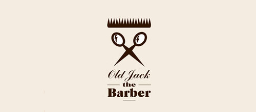 barber scissors logo design