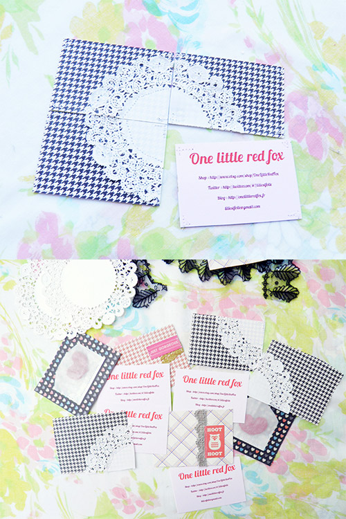 lace DIY business card