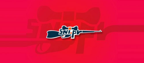 sniper funk gun logo design