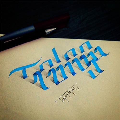 tolga 3D typography