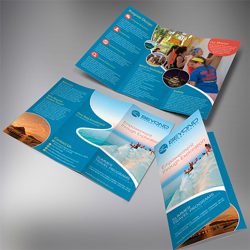 travel tri-fold brochure design
