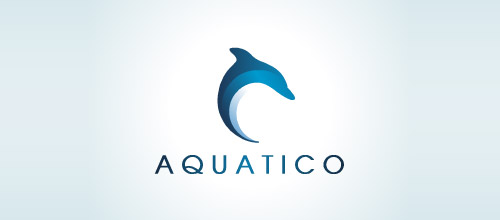 aquatico dolphin logo design