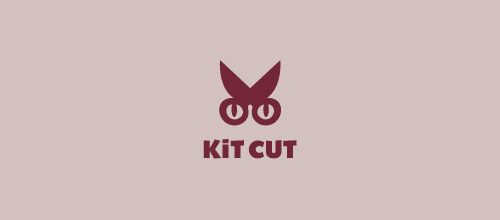 kit cuts scissors logo design