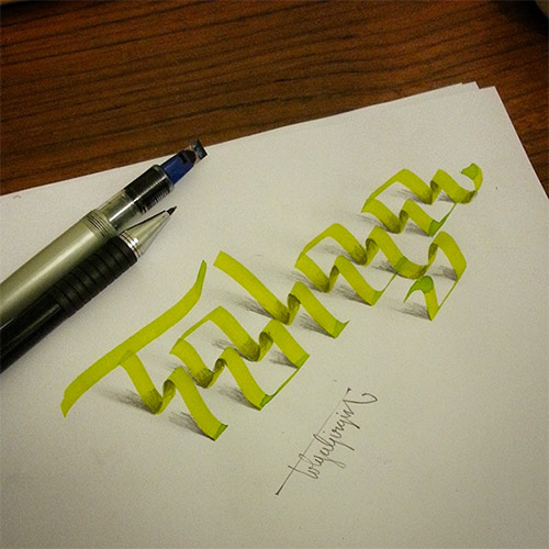 tolga calligraphy 3D