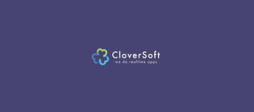 cloversoft logo design