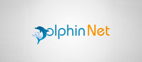 dolphin net logo design