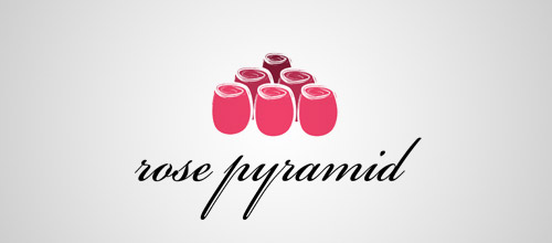 rose pyramid logo design