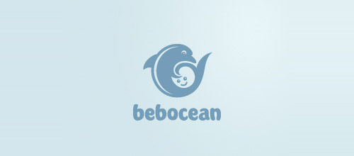 bebocean dolphin logo design