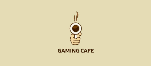 gamingcafe gun logo design